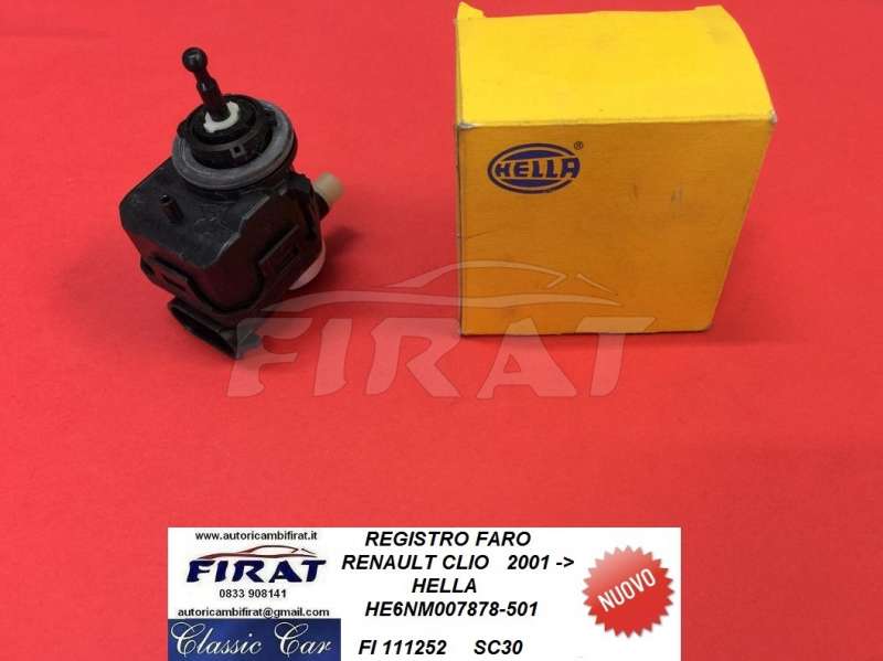 REGOLATORE FARO RENAULT CLIO 01 ->